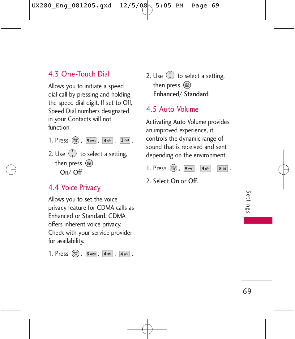 LG LGUX280 User Manual | Page 71 / 226