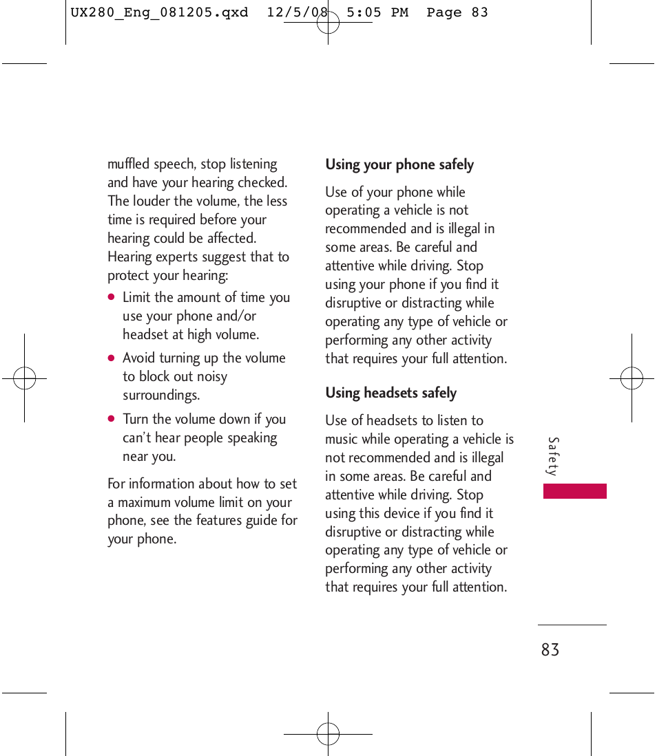 LG LGUX280 User Manual | Page 85 / 226