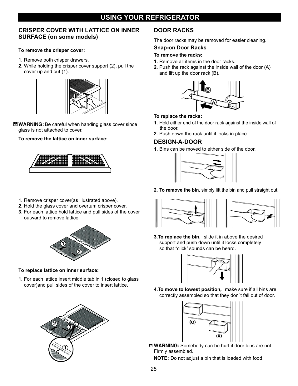 Usingyourrefrigerator, Using your refrigerator | LG LBC22520SW User Manual | Page 22 / 35