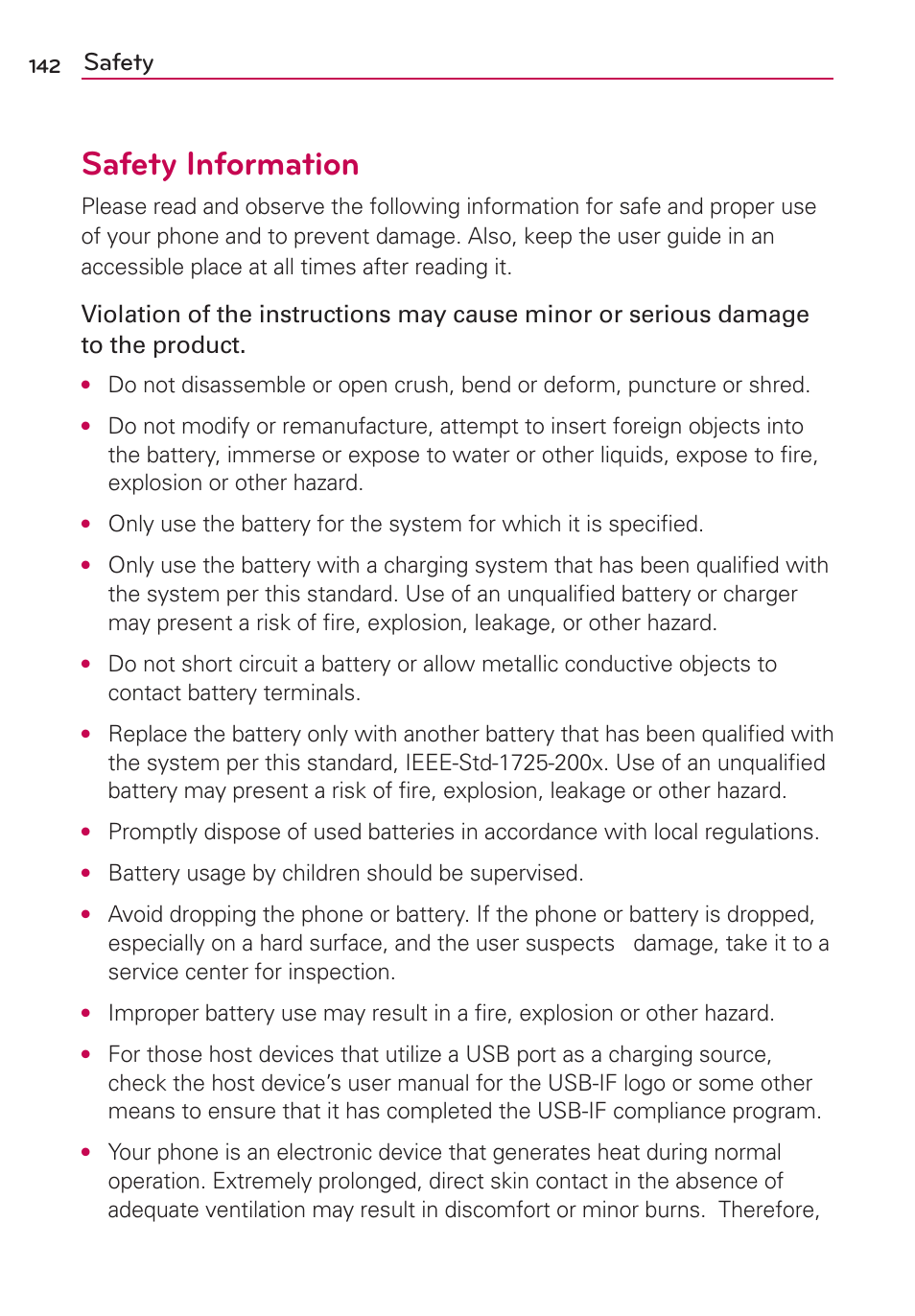 Safety information, Safety | LG AS680 User Manual | Page 144 / 372