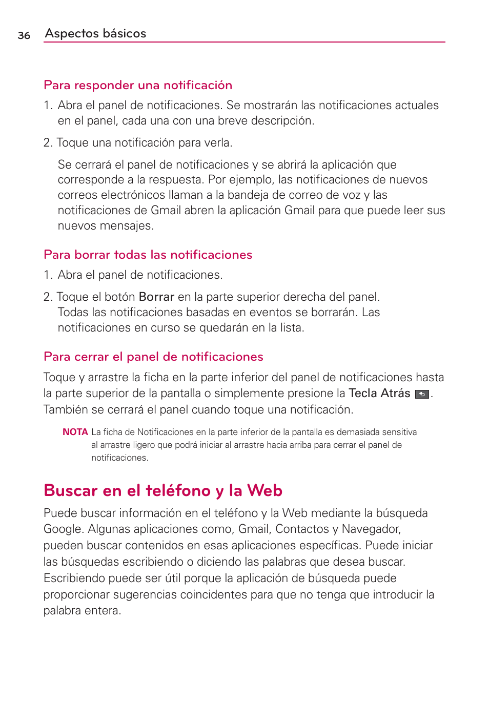 Buscar en el teléfono y la web | LG AS680 User Manual | Page 217 / 372