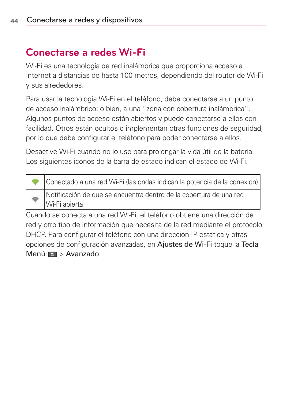 Conectarse a redes wi-fi | LG AS680 User Manual | Page 225 / 372