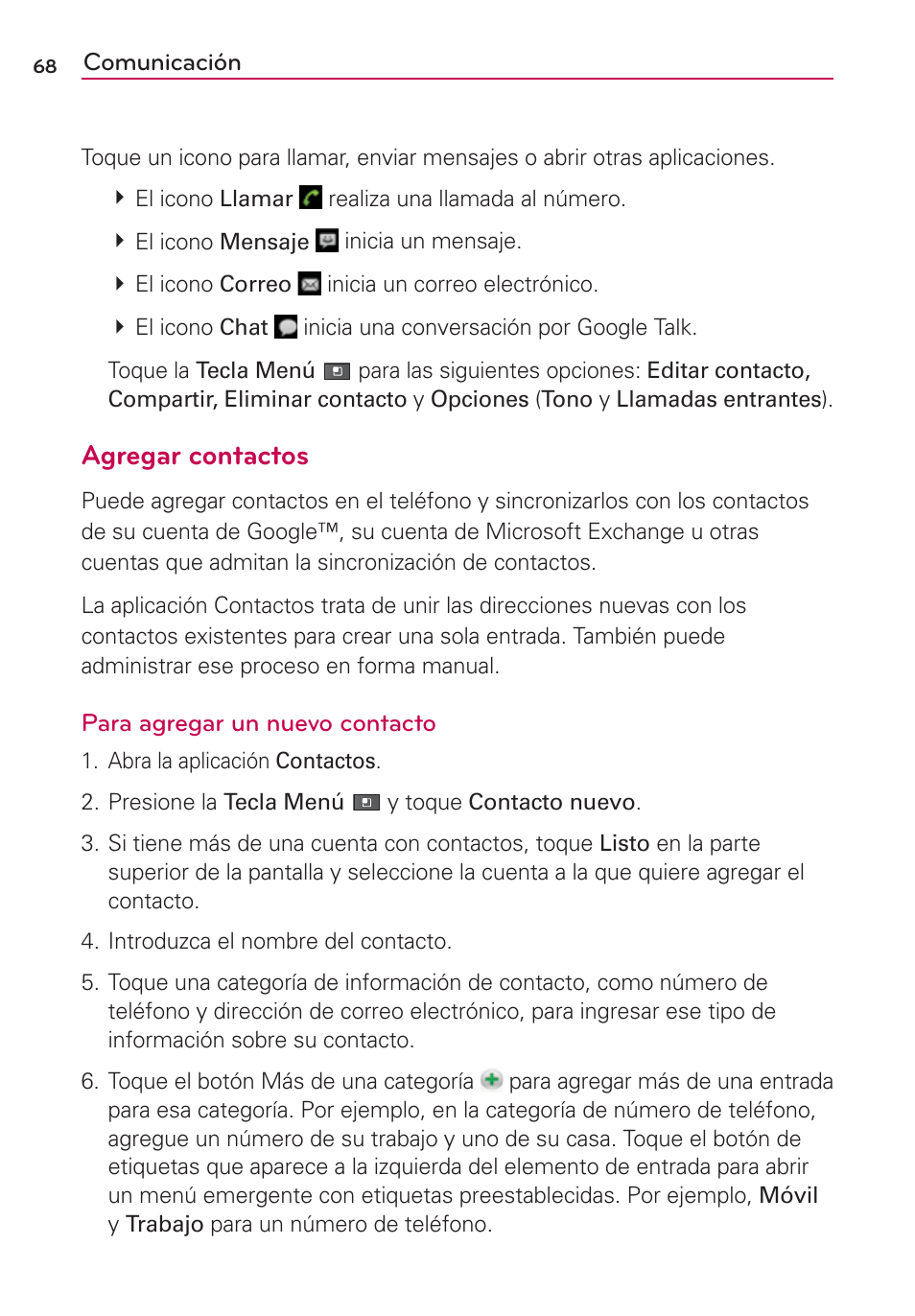 Agregar contactos | LG AS680 User Manual | Page 249 / 372