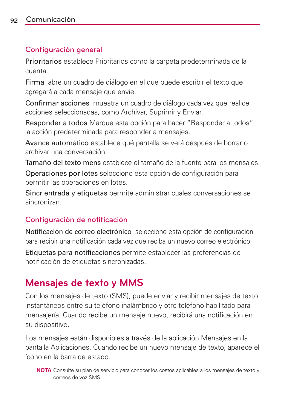 Mensajes de texto y mms | LG AS680 User Manual | Page 273 / 372