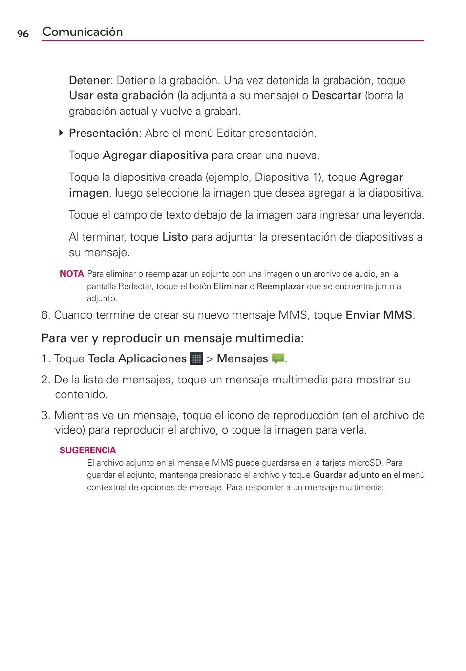 Comunicación | LG AS680 User Manual | Page 277 / 372