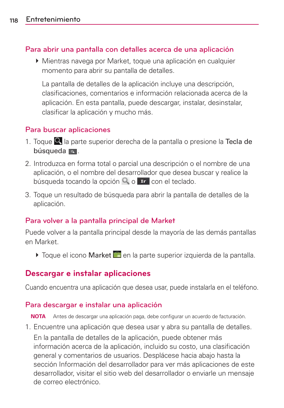 Descargar e instalar aplicaciones | LG AS680 User Manual | Page 299 / 372