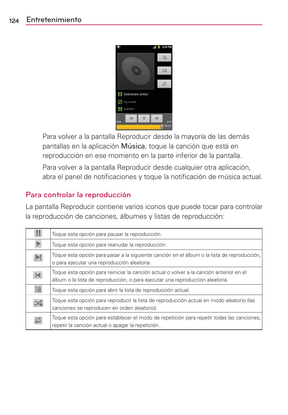 Entretenimiento, Para controlar la reproducción | LG AS680 User Manual | Page 305 / 372