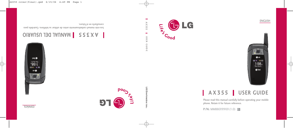 LG LGAX355 User Manual | 110 pages