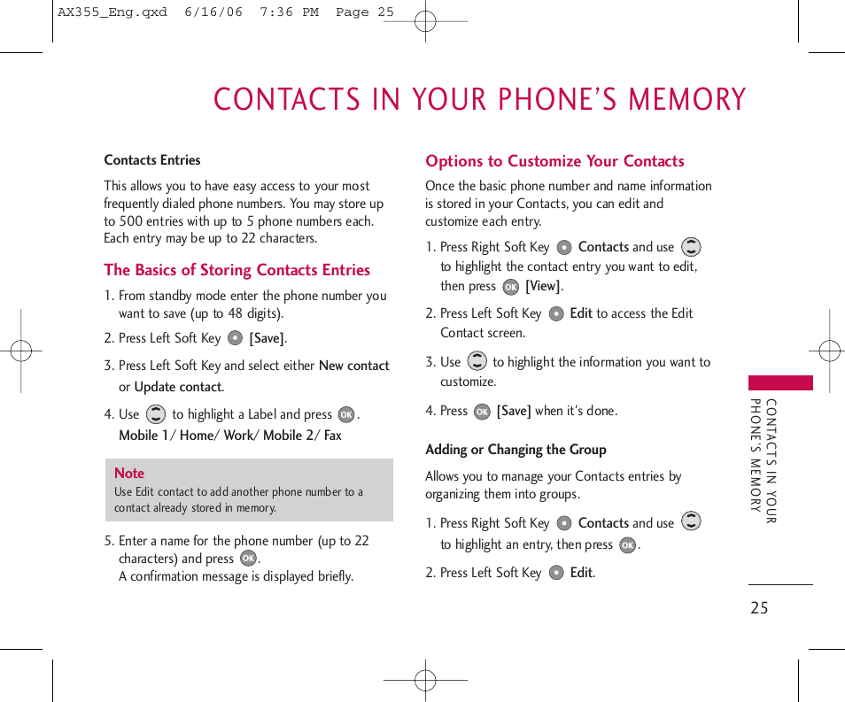 LG LGAX355 User Manual | Page 27 / 110