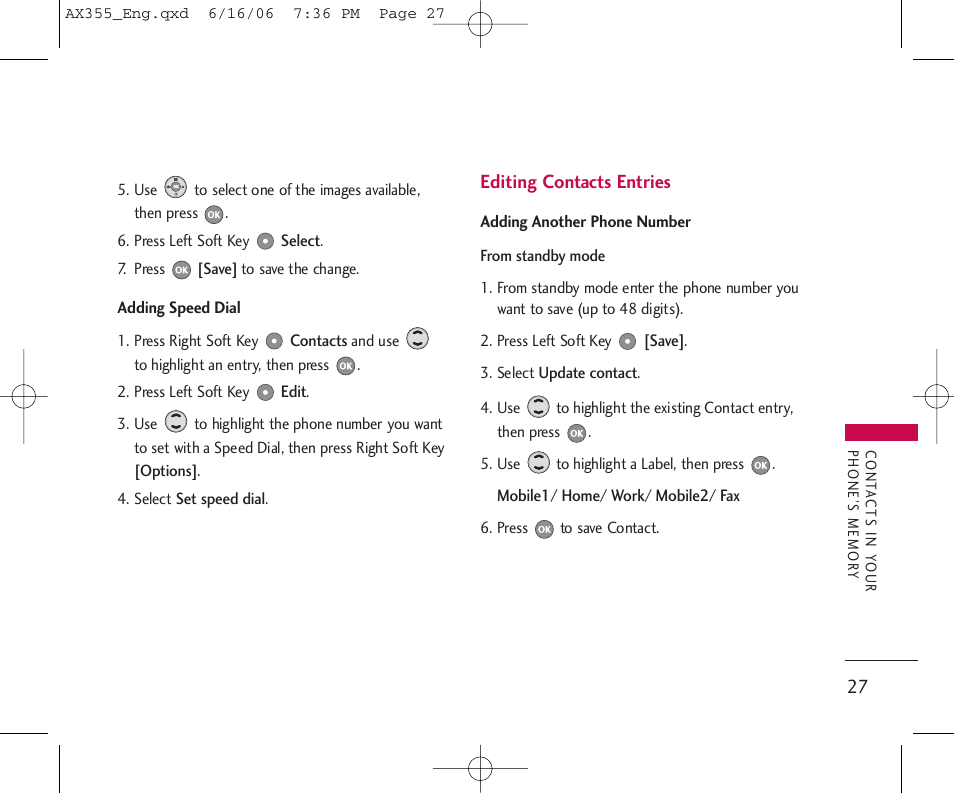 LG LGAX355 User Manual | Page 29 / 110