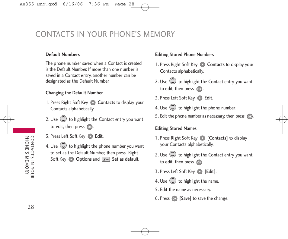 LG LGAX355 User Manual | Page 30 / 110
