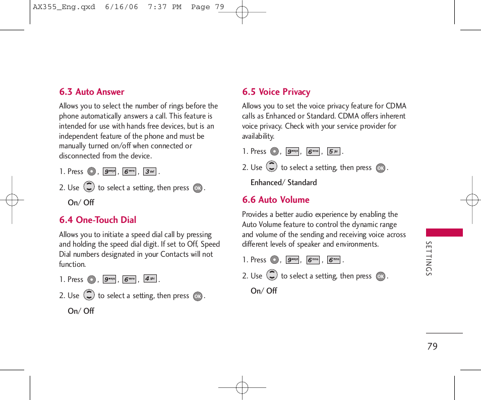 LG LGAX355 User Manual | Page 81 / 110