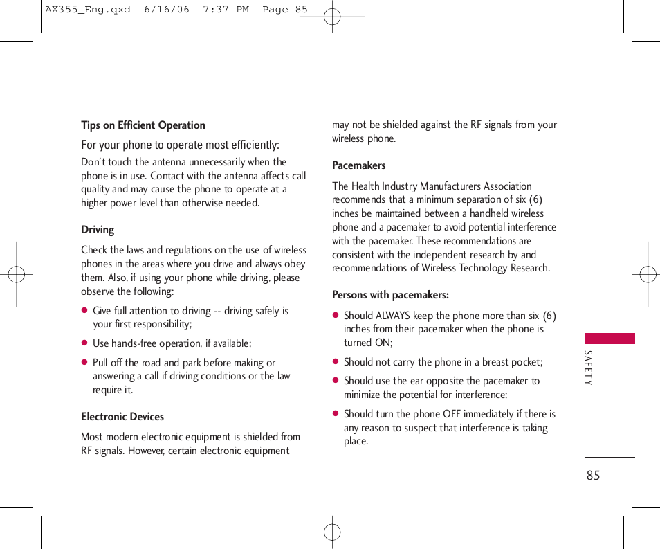 LG LGAX355 User Manual | Page 87 / 110