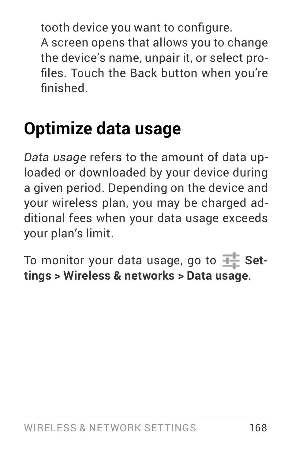 Optimize data usage | LG LGE960W User Manual | Page 177 / 235