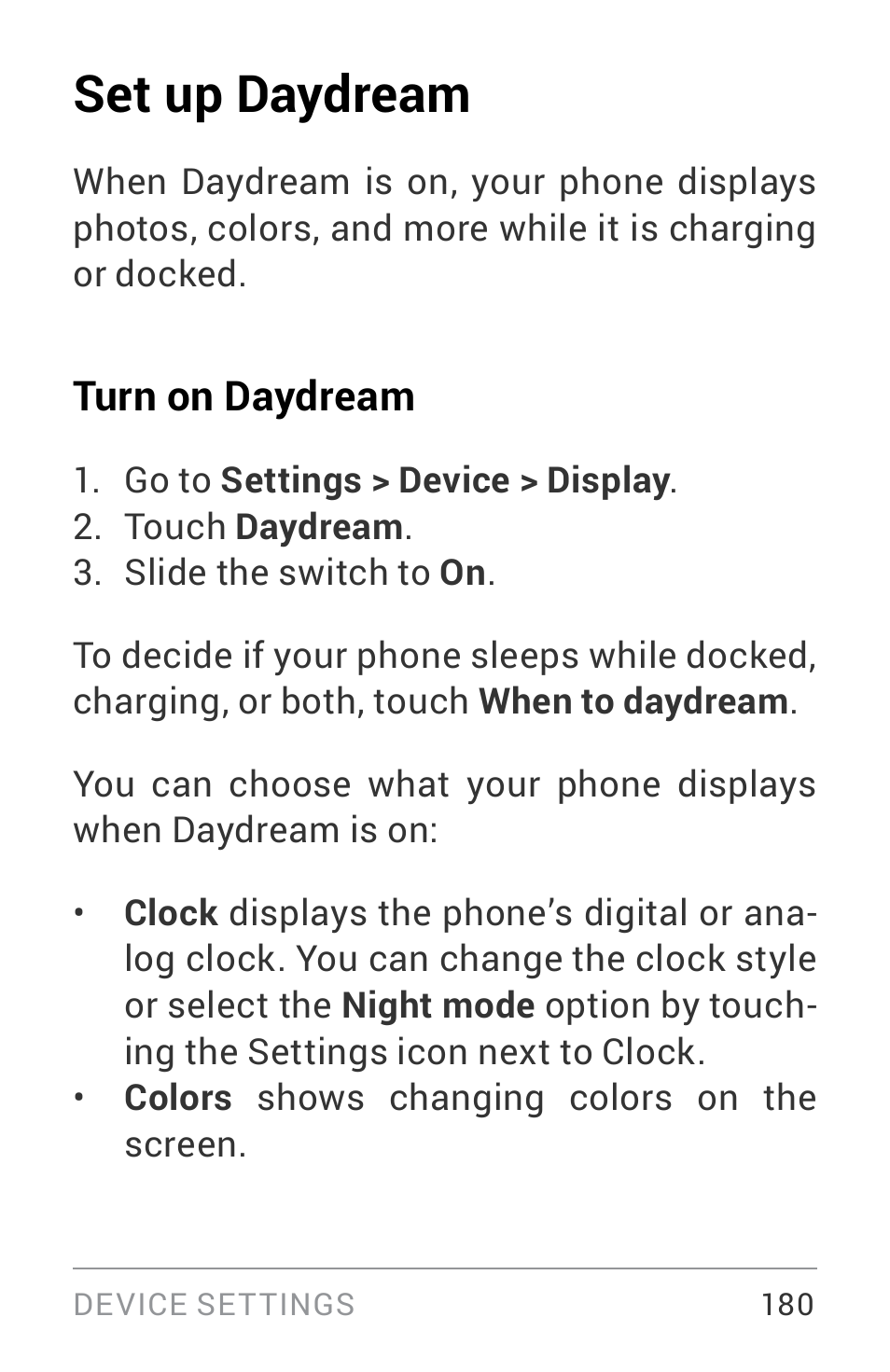 Set up daydream | LG LGE960W User Manual | Page 189 / 235