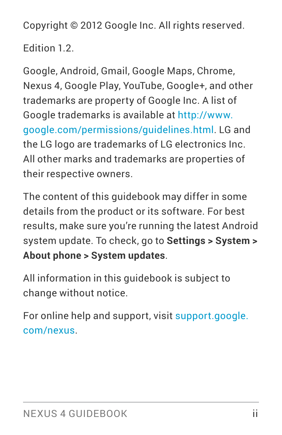LG LGE960W User Manual | Page 2 / 235
