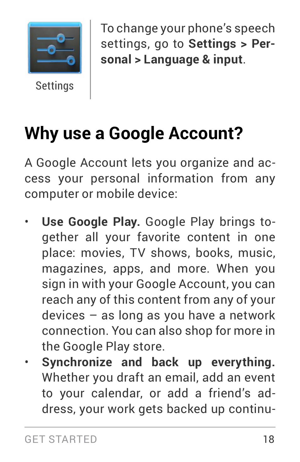 Why use a google account | LG LGE960W User Manual | Page 27 / 235