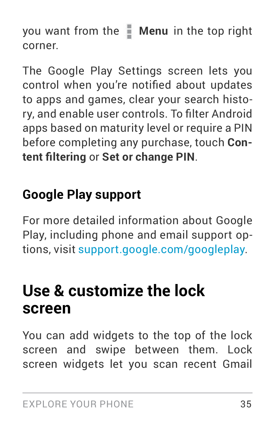 Use & customize the lock screen | LG LGE960W User Manual | Page 44 / 235