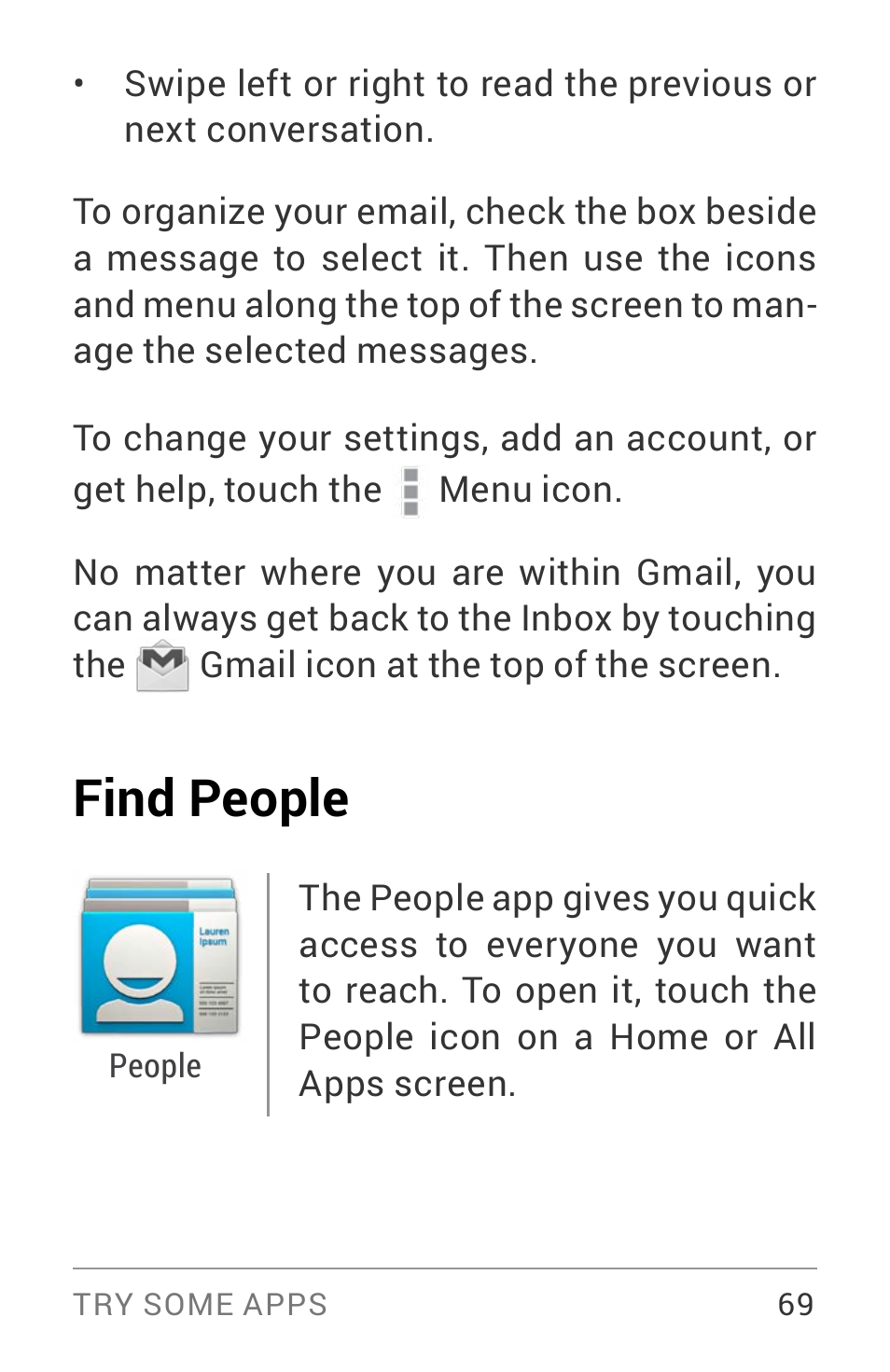 Find people | LG LGE960W User Manual | Page 78 / 235