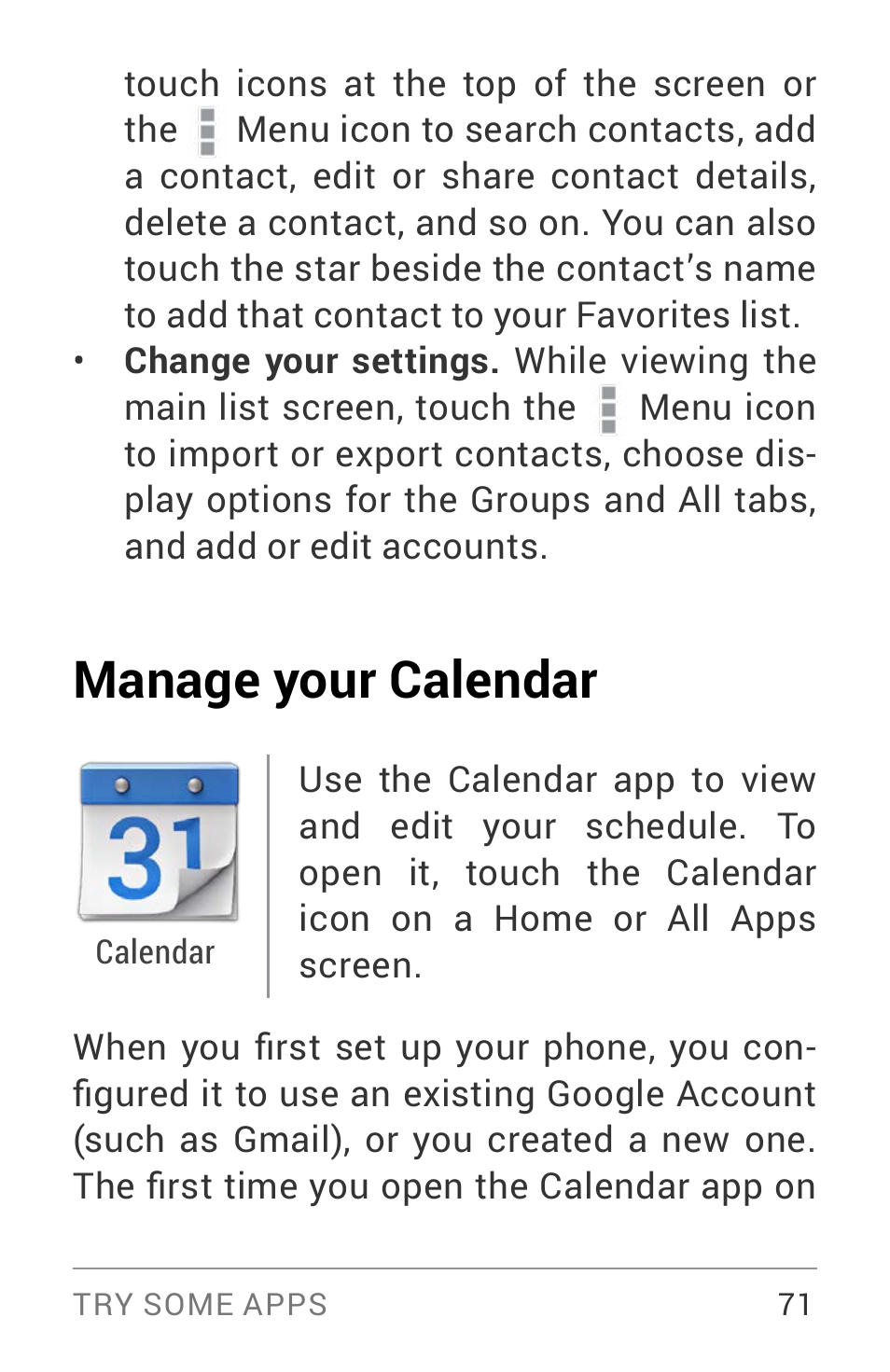 Manage your calendar | LG LGE960W User Manual | Page 80 / 235