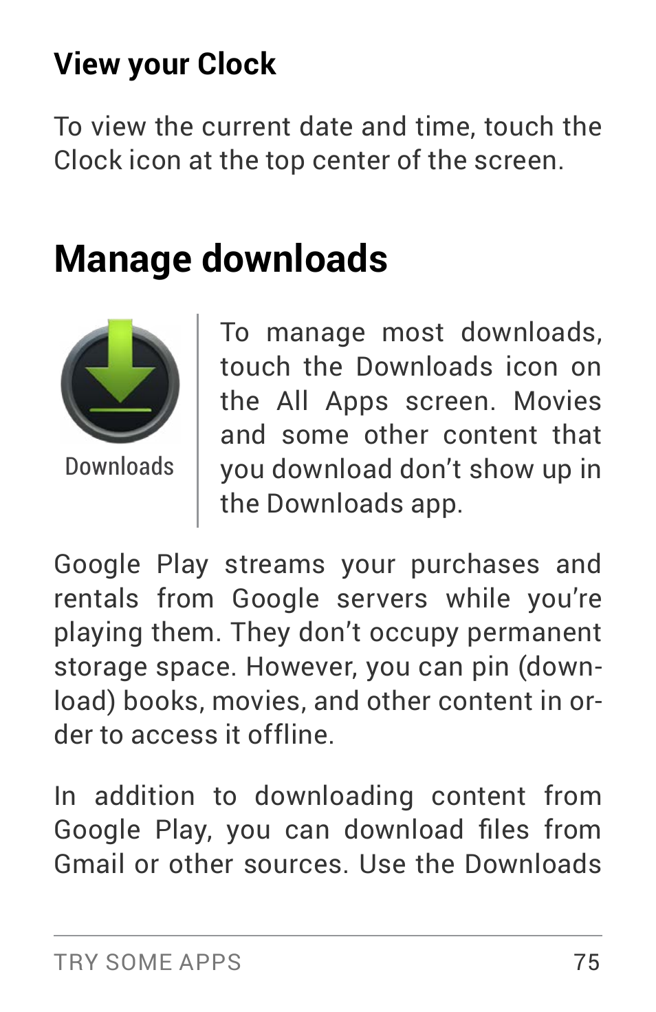 Manage downloads | LG LGE960W User Manual | Page 84 / 235
