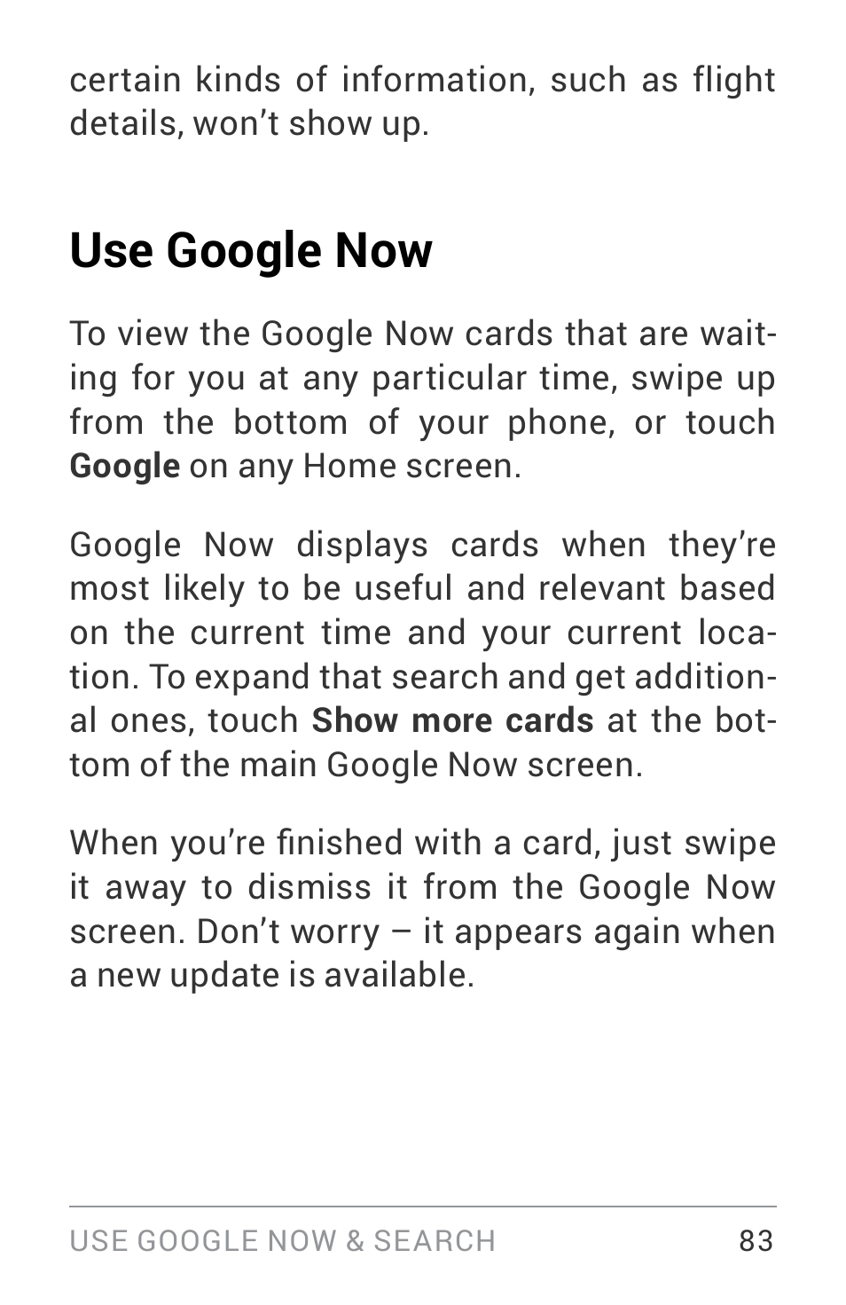 Use google now | LG LGE960W User Manual | Page 92 / 235