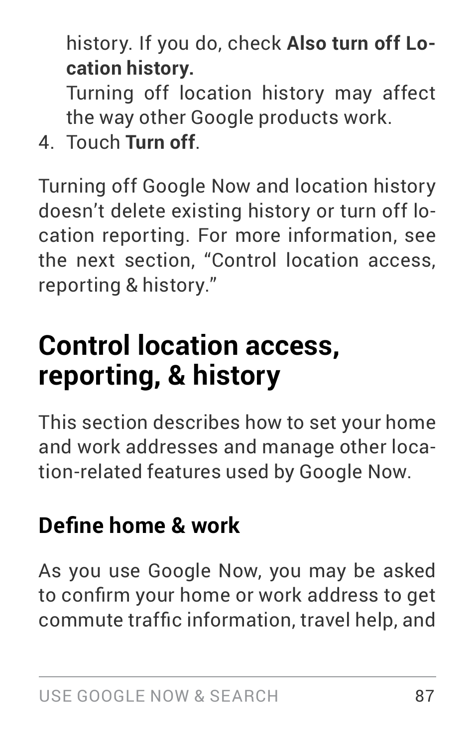 Control location access, Reporting, & history, Control location access, reporting, & history | LG LGE960W User Manual | Page 96 / 235
