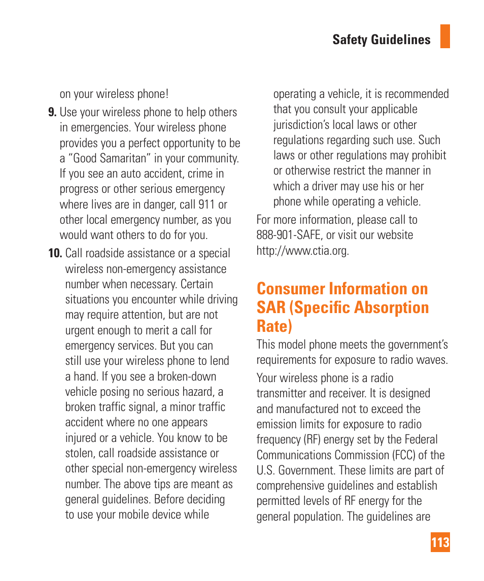 LG LGE970 User Manual | Page 113 / 117