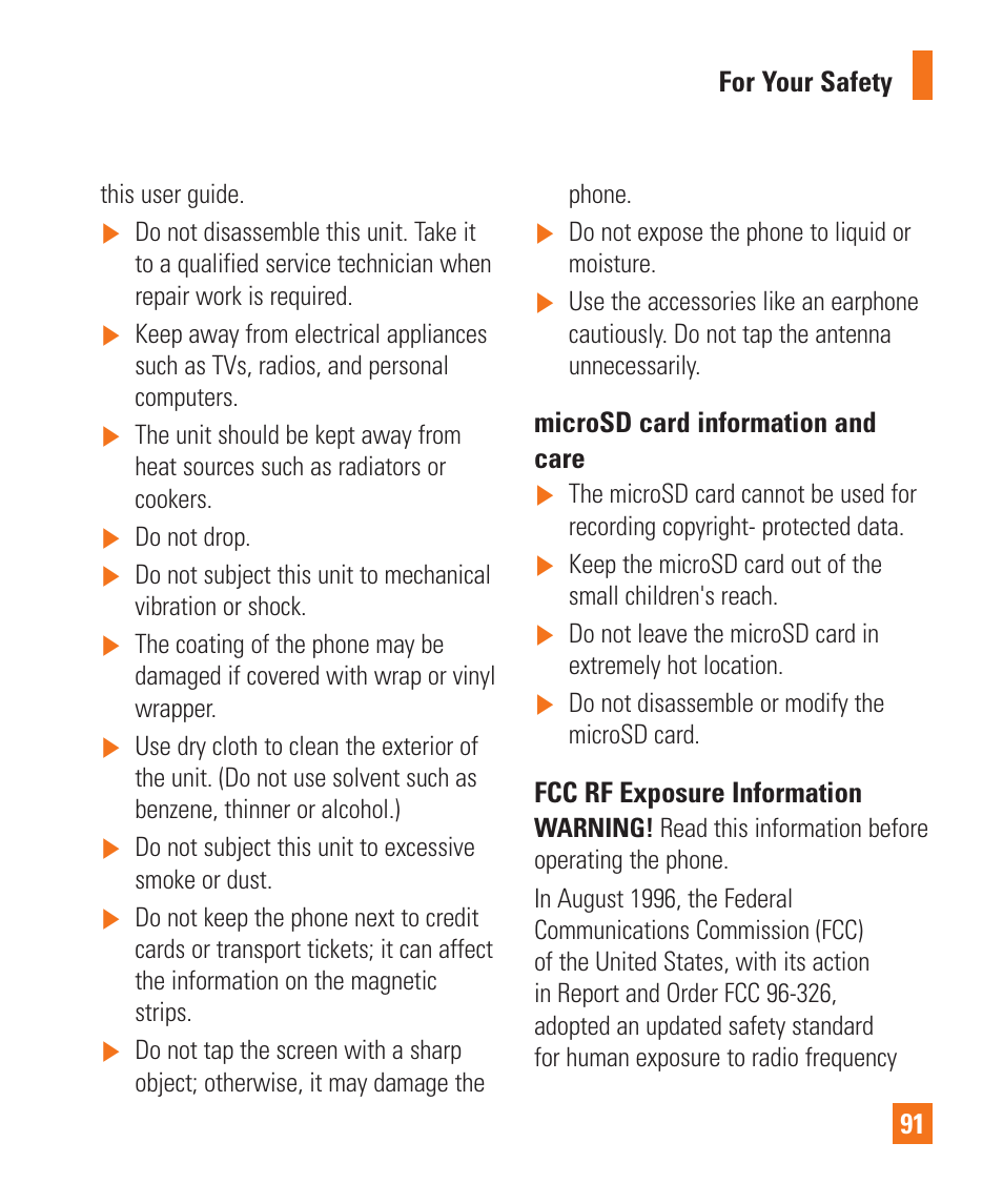 LG LGE970 User Manual | Page 91 / 117