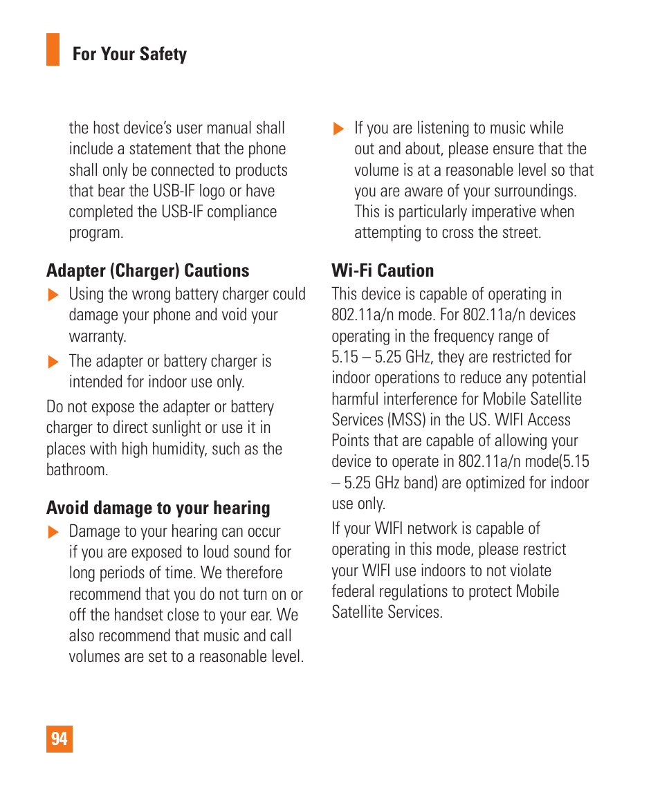 LG LGE970 User Manual | Page 94 / 117