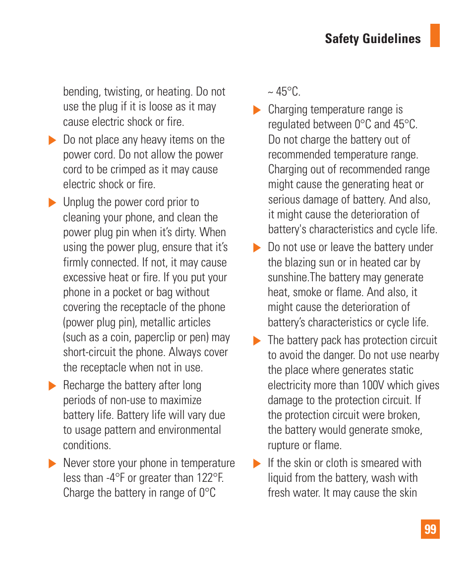 LG LGE970 User Manual | Page 99 / 117