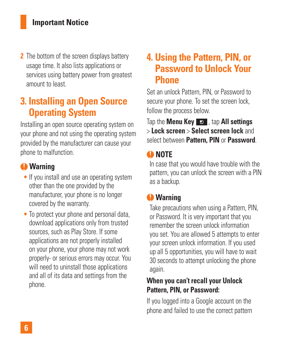 Installing an open source operating system | LG P925 User Manual | Page 10 / 119