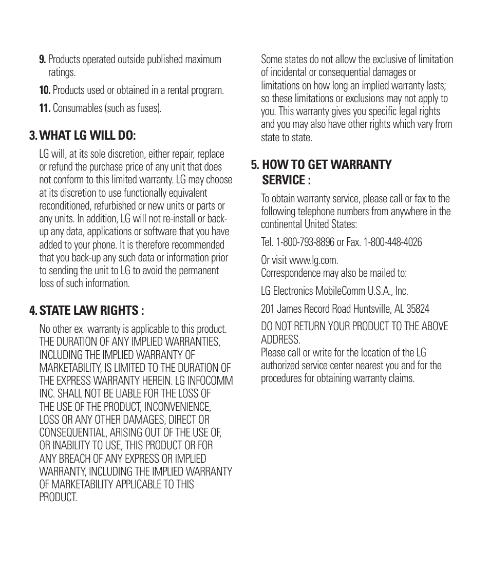 LG P925 User Manual | Page 4 / 119