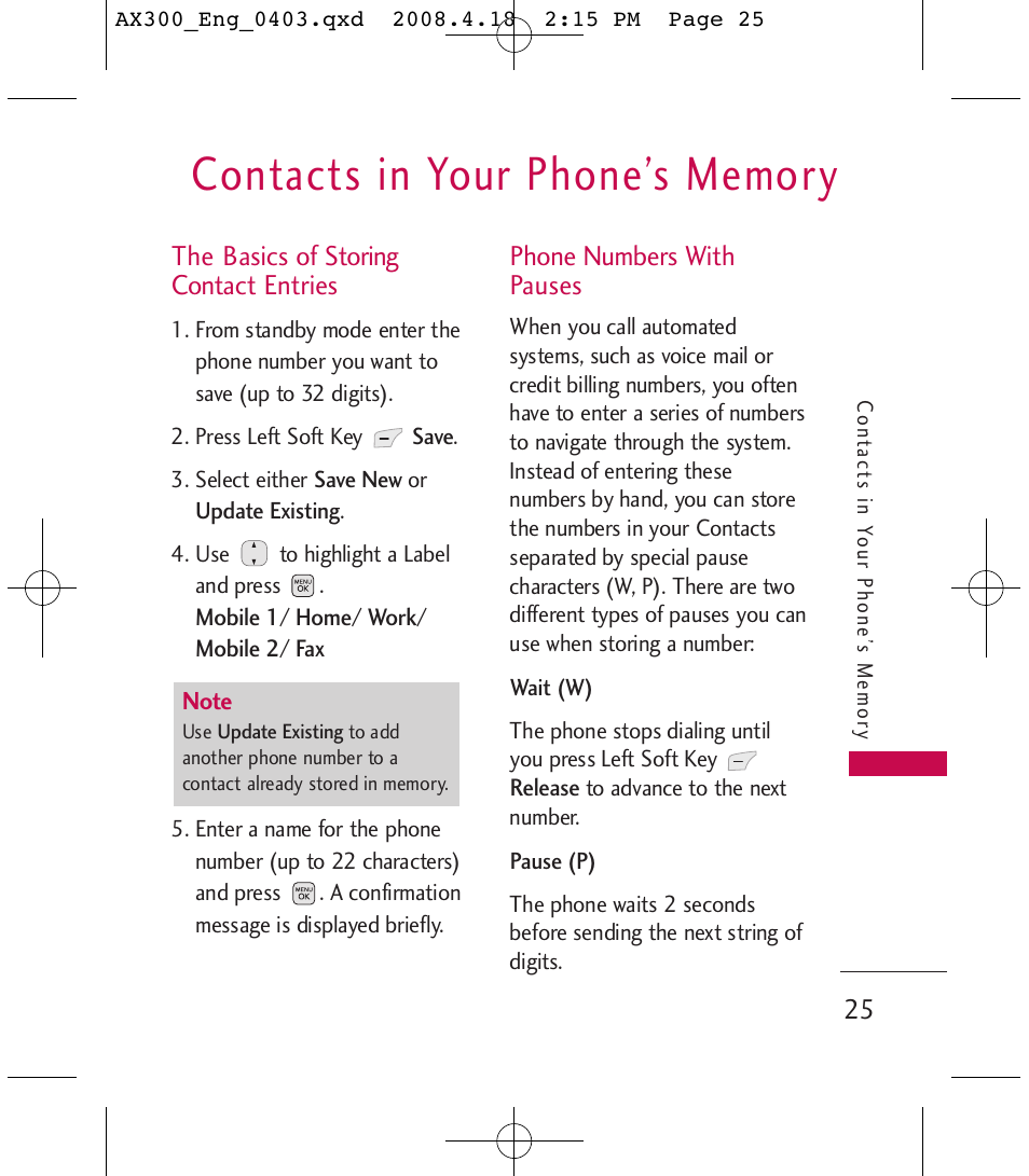 LG LGAX300 User Manual | Page 27 / 115