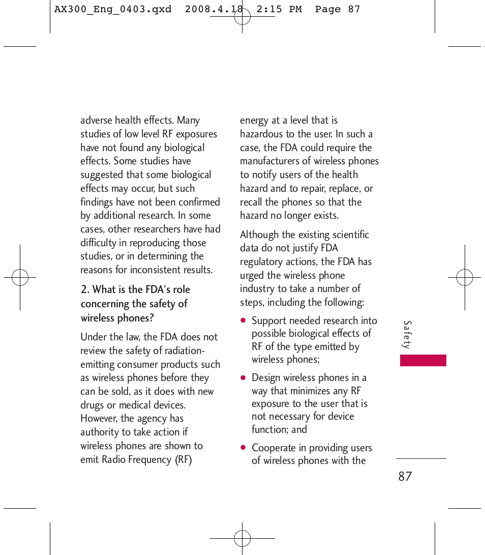 LG LGAX300 User Manual | Page 89 / 115