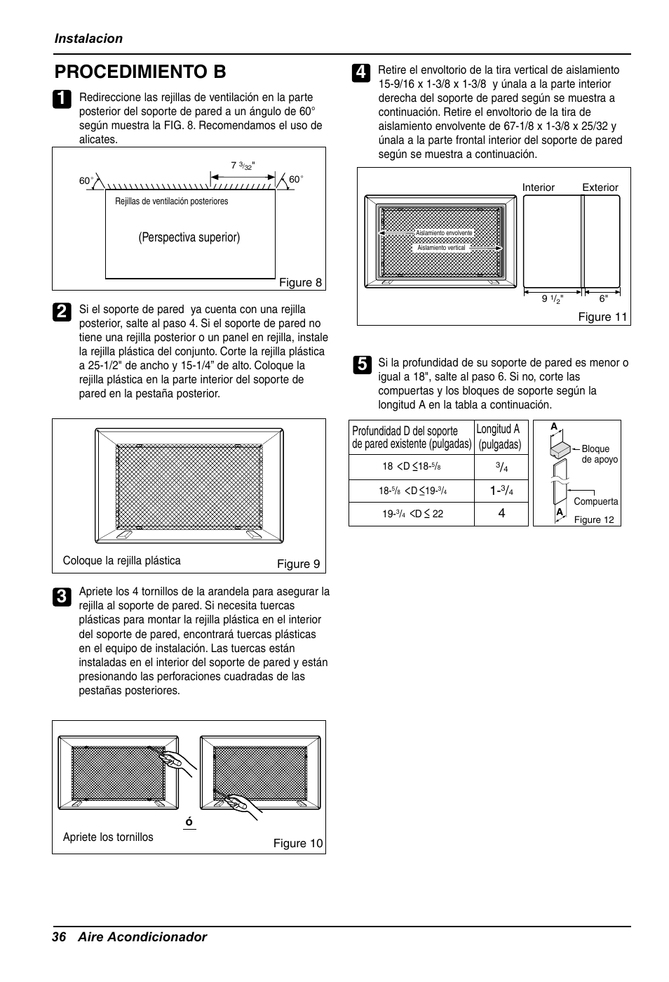 Procedimiento b | LG LT1234CNR User Manual | Page 36 / 48