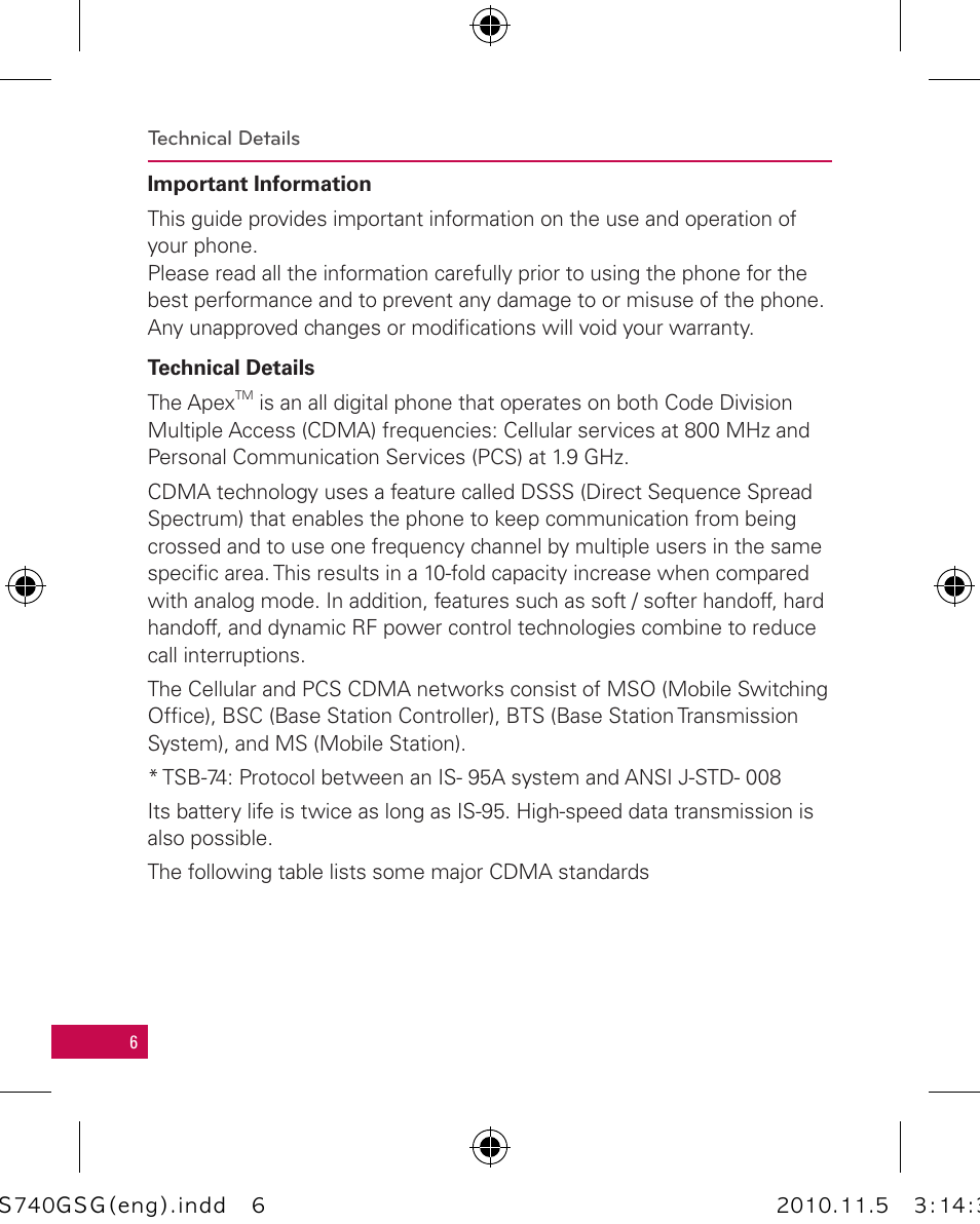 LG LGUS740 User Manual | Page 6 / 82