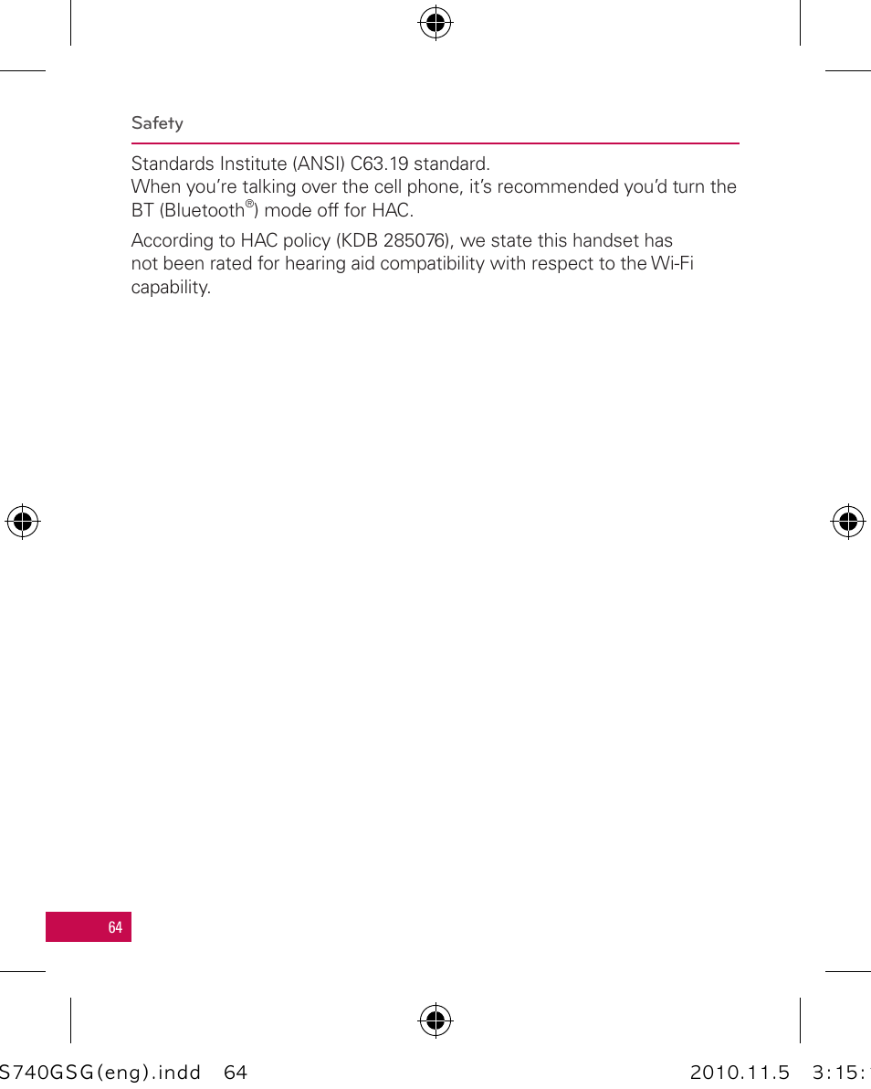LG LGUS740 User Manual | Page 64 / 82