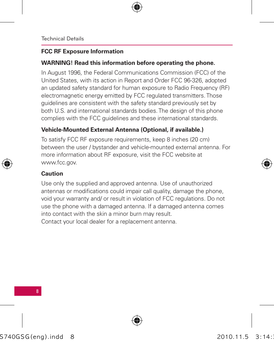 LG LGUS740 User Manual | Page 8 / 82