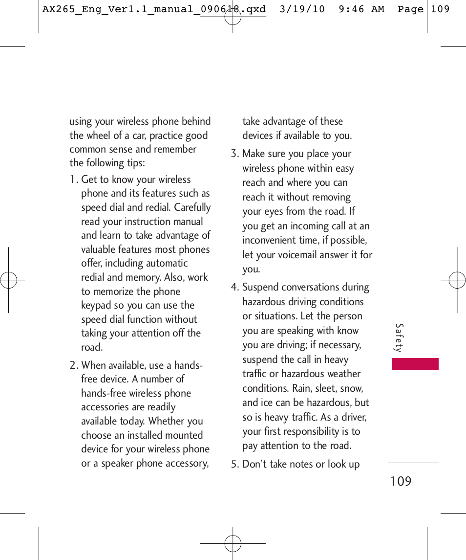 LG LGAX265 User Manual | Page 111 / 269