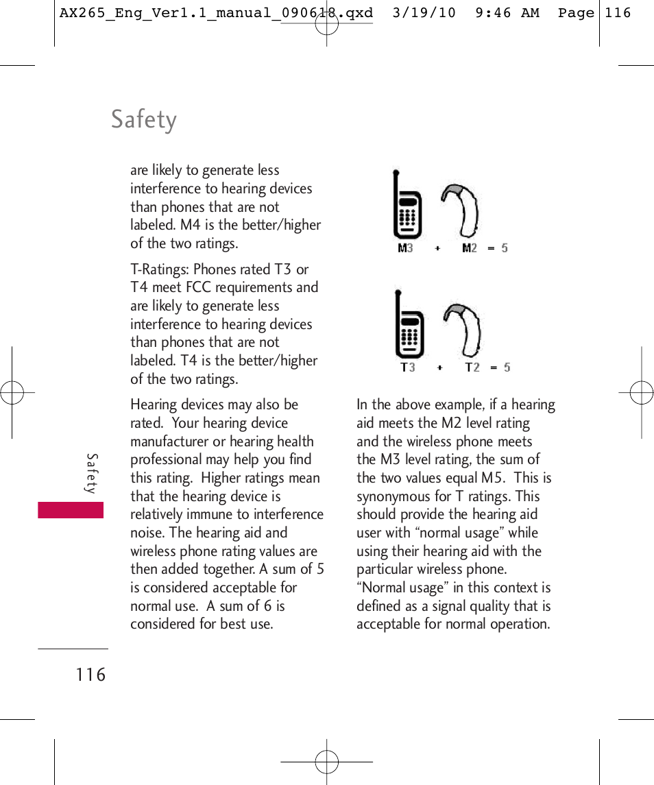 Safety | LG LGAX265 User Manual | Page 118 / 269