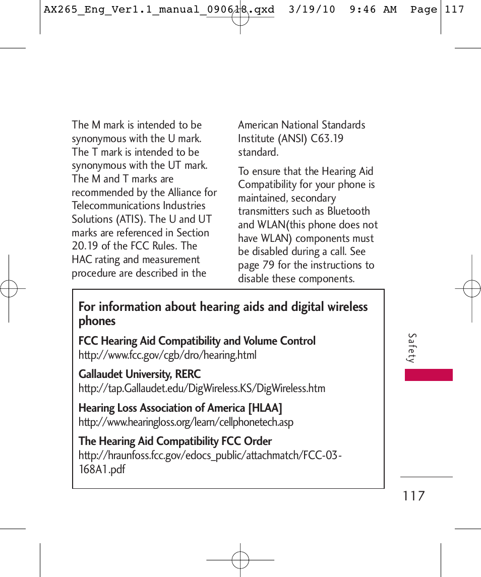 LG LGAX265 User Manual | Page 119 / 269