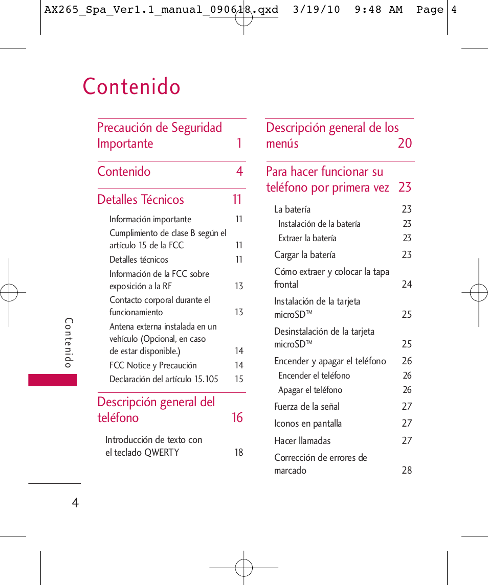 LG LGAX265 User Manual | Page 134 / 269