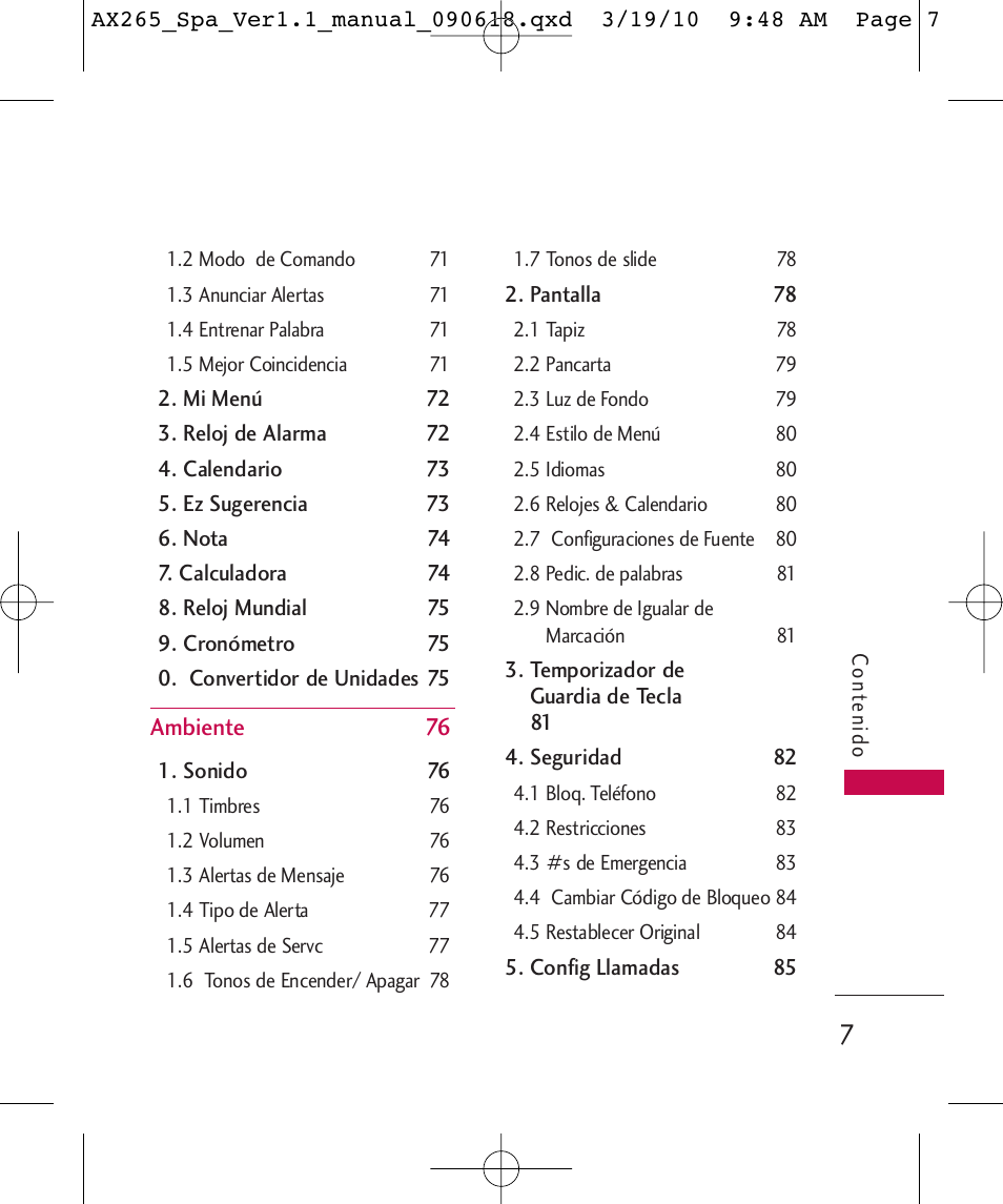 LG LGAX265 User Manual | Page 137 / 269