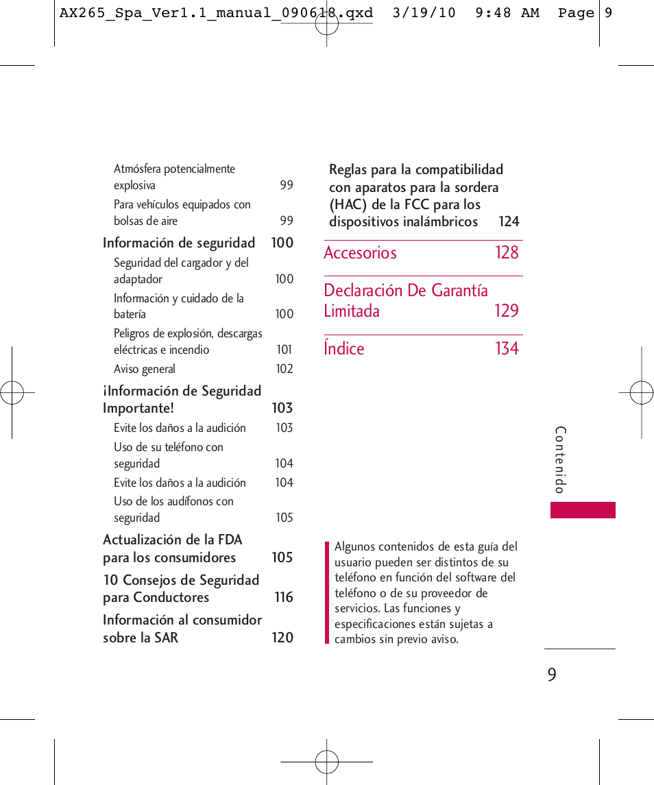 LG LGAX265 User Manual | Page 139 / 269