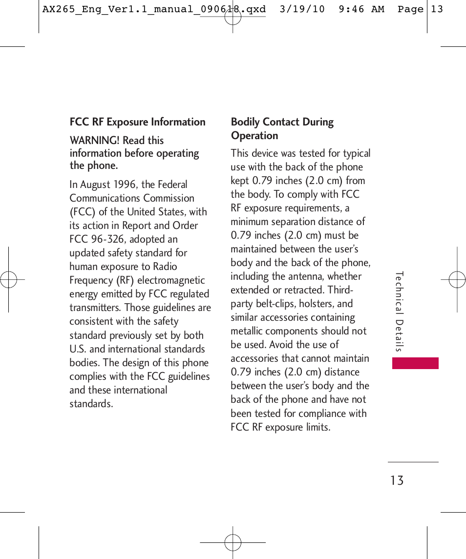 LG LGAX265 User Manual | Page 15 / 269