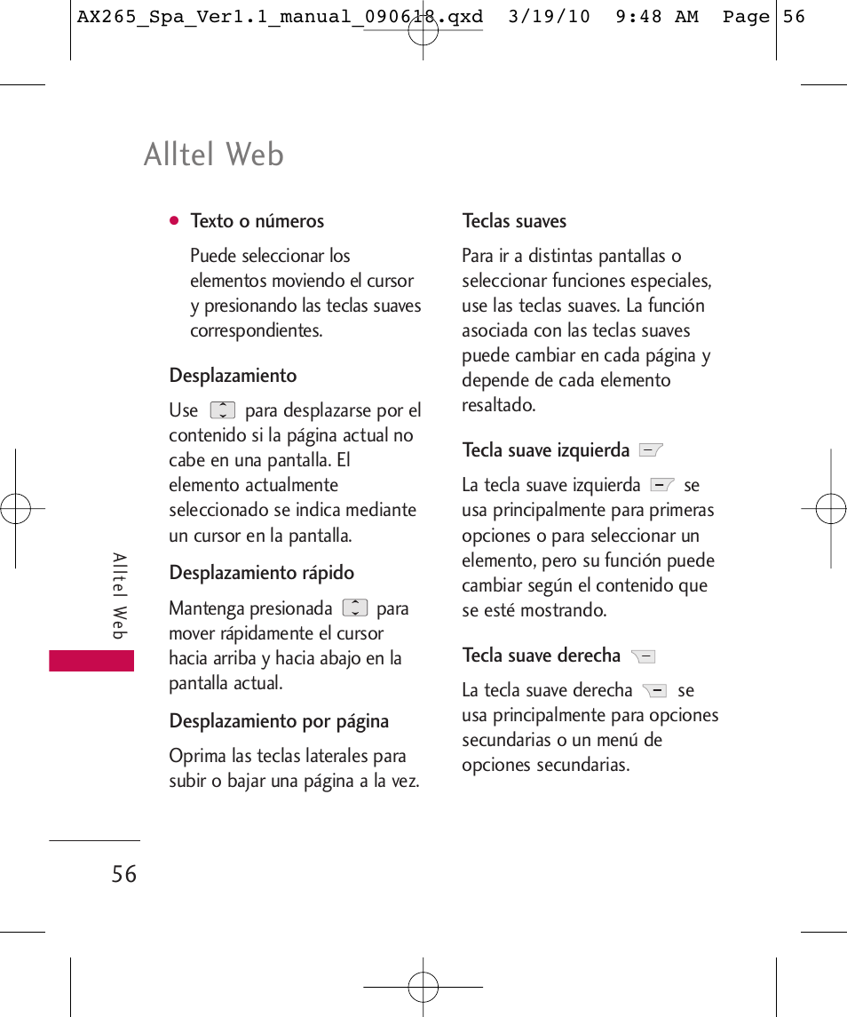 Alltel web | LG LGAX265 User Manual | Page 186 / 269