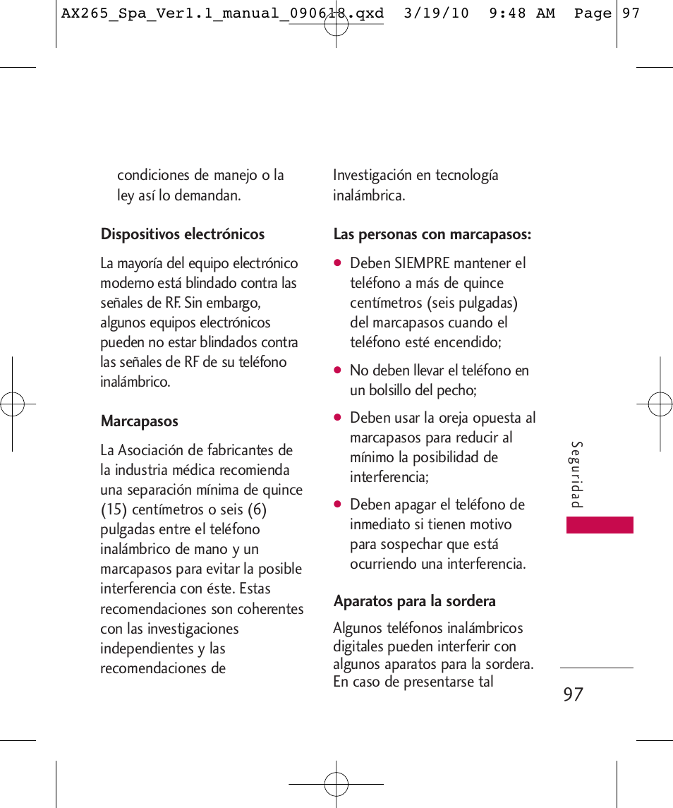 LG LGAX265 User Manual | Page 227 / 269