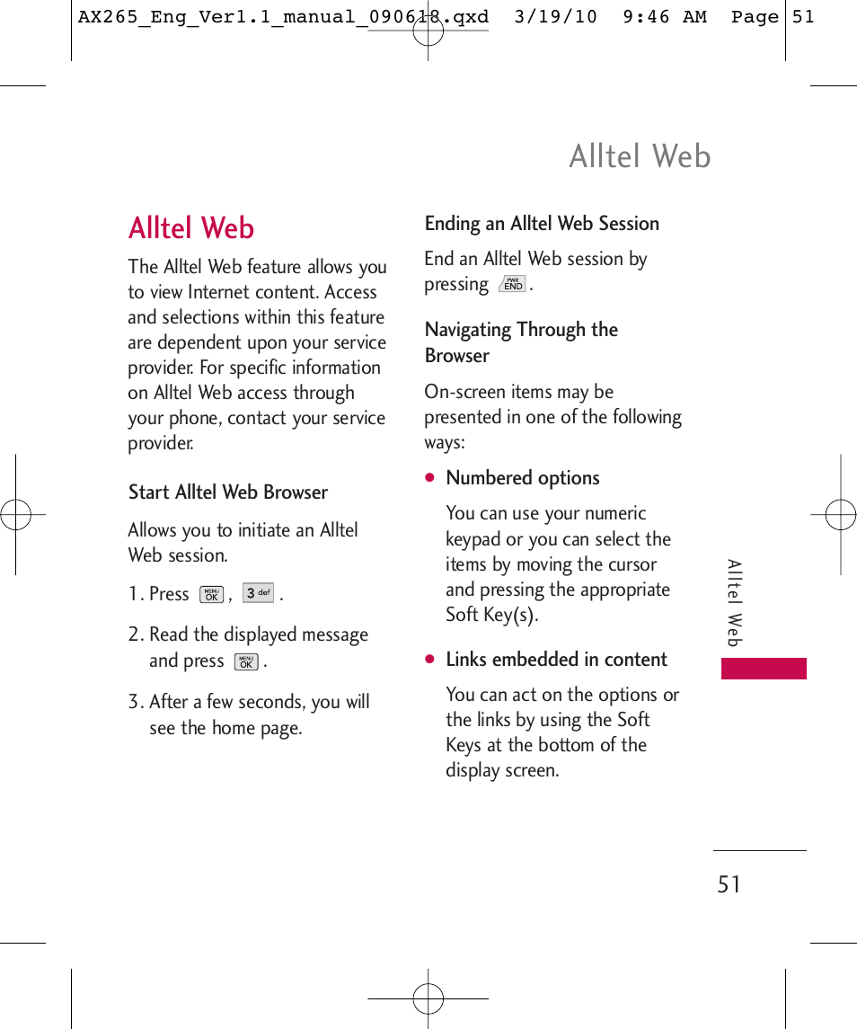 Alltel web | LG LGAX265 User Manual | Page 53 / 269