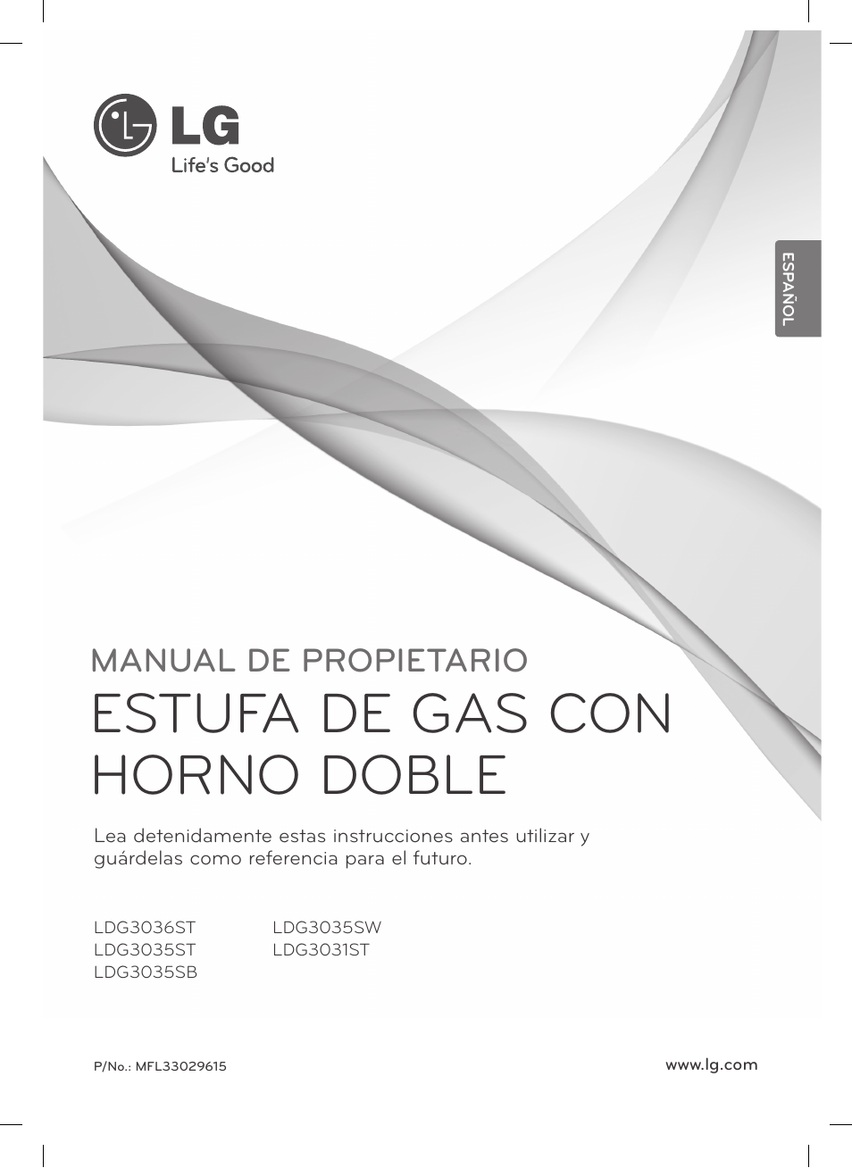 Estufa de gas con horno doble, Manual de propietario | LG LDG3035SB User Manual | Page 50 / 101